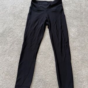 Athleta Interval Stash 7/8 Leggings Black Size Small